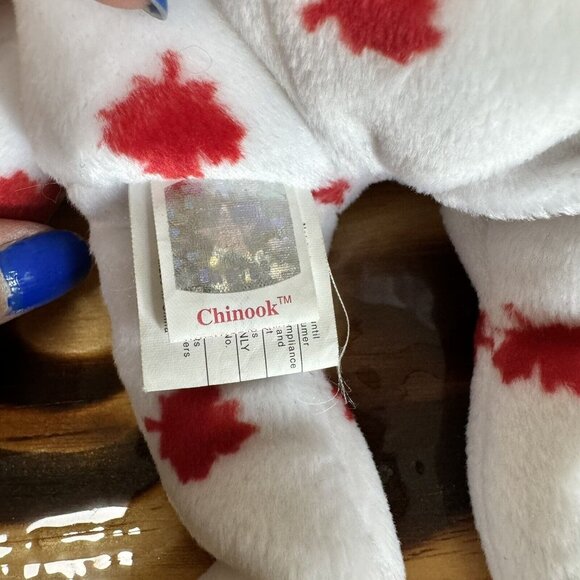 TY Beanie Baby CHINOOK the Bear Great Used Condition Two Toosh Tags No Hang Tag - Picture 6 of 9